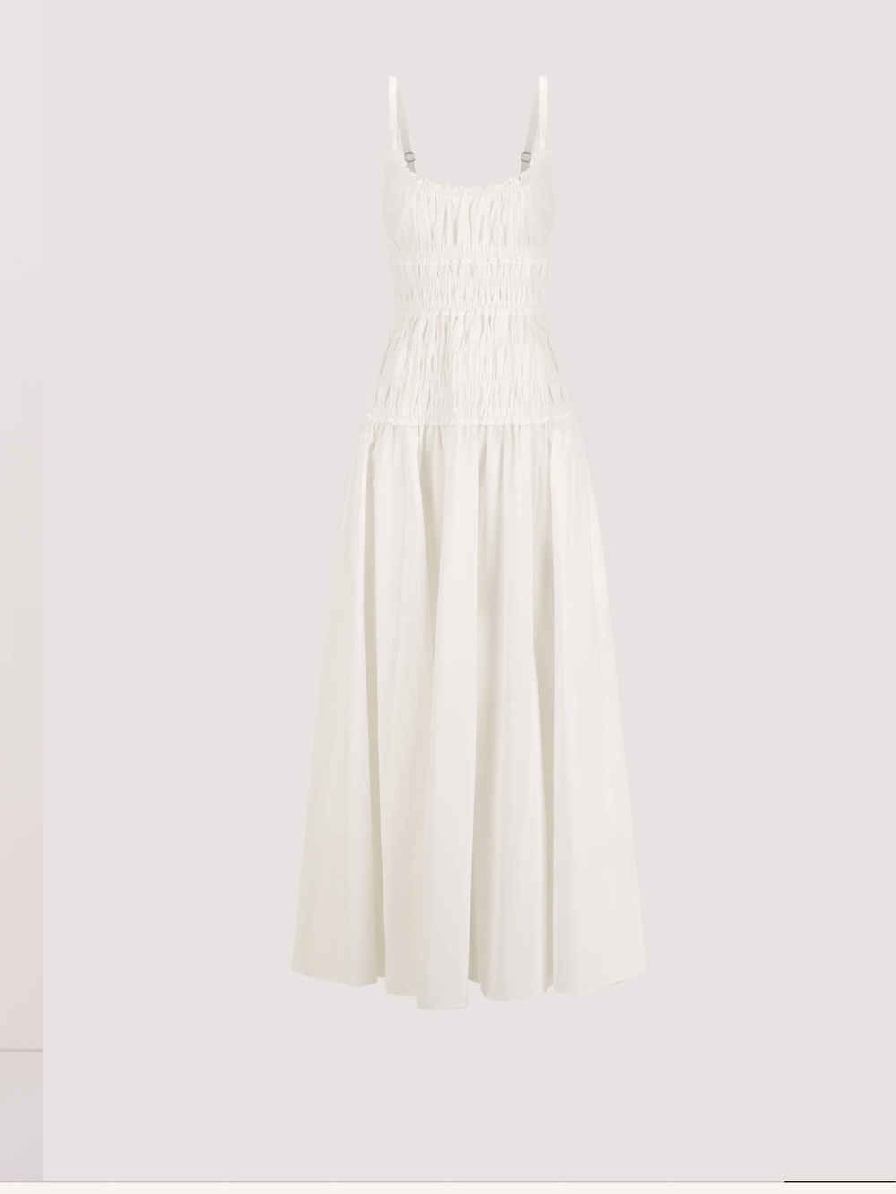 DISSH White Smocked Maxi Dress-Skirt - Picture 4 of 5